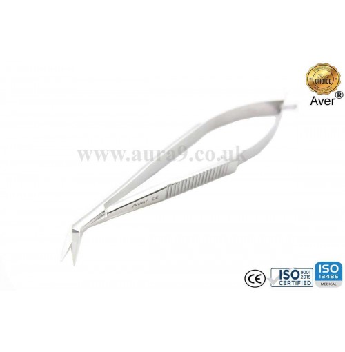 Stainless Steel Scissors, Micro Scissor Noyes Angled 11CM